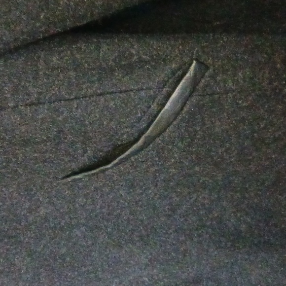 EILEEN Fisher Wool Blend Leather Trim Jacket, Size Large - Picture 4 of 13